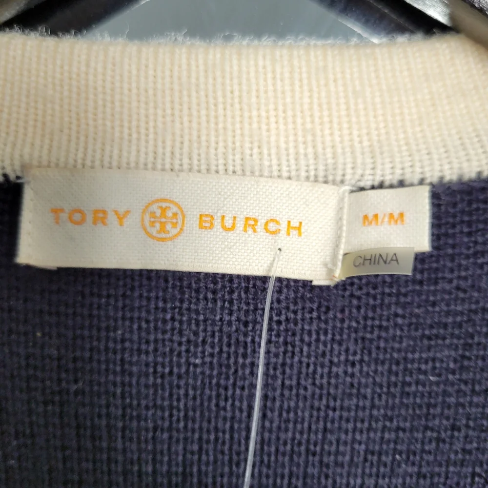 TORY BURCH Sabrina Cardigan In Medium black / Ivory